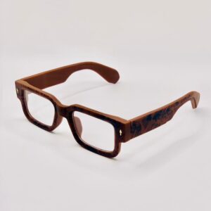 Vintage Square Glasses (Brown Frame)