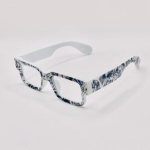 Vintage Square Glasses (White Frame)