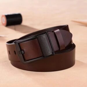 Brown Premium Handmade Leather Belt with Alloy Buckle